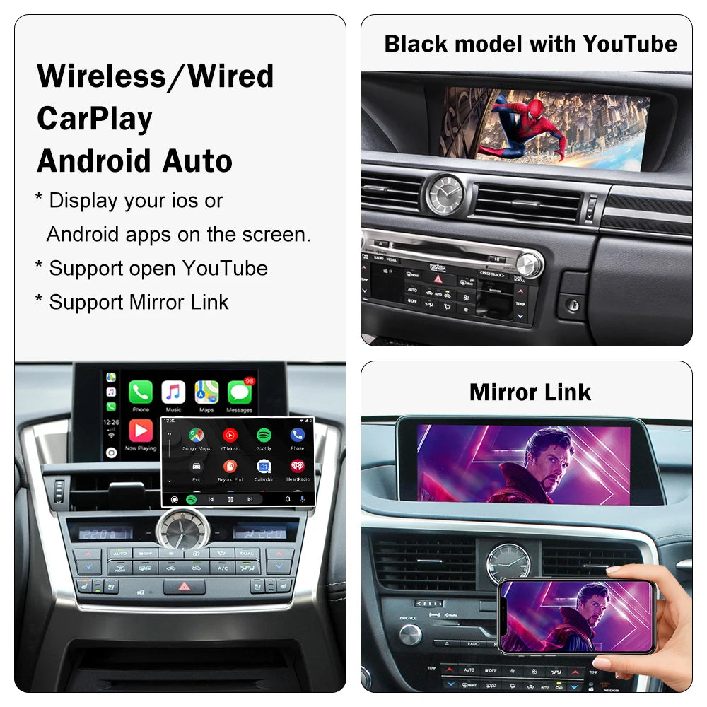 Wireless CarPlay Android Auto for Lexus GS 2013-2019 with Mirror Link Airplay Siri Voice (best seller)